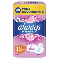 Higiēniskās paketes Always Sensitive Ultra Normal Plus 40 ​gab. cena un informācija | Always Smaržas, kosmētika | 220.lv