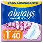 Higiēniskās paketes Always Sensitive Ultra Normal Plus 40 ​gab. цена и информация | Tamponi, higiēniskās paketes, ieliktnīši | 220.lv