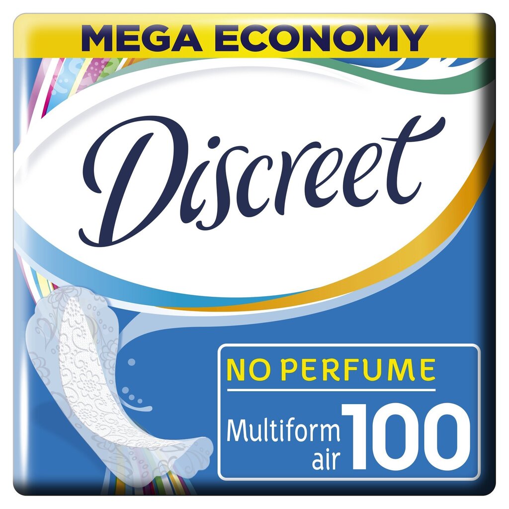 Biksīšu ieliktnīši Discreet Air 100 gab. cena un informācija | Tamponi, higiēniskās paketes, ieliktnīši | 220.lv