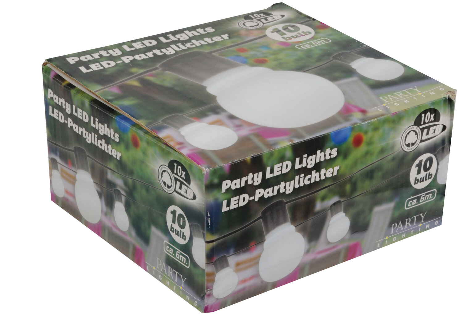 Āra virtene 10 LED, balta cena un informācija | Āra apgaismojums | 220.lv
