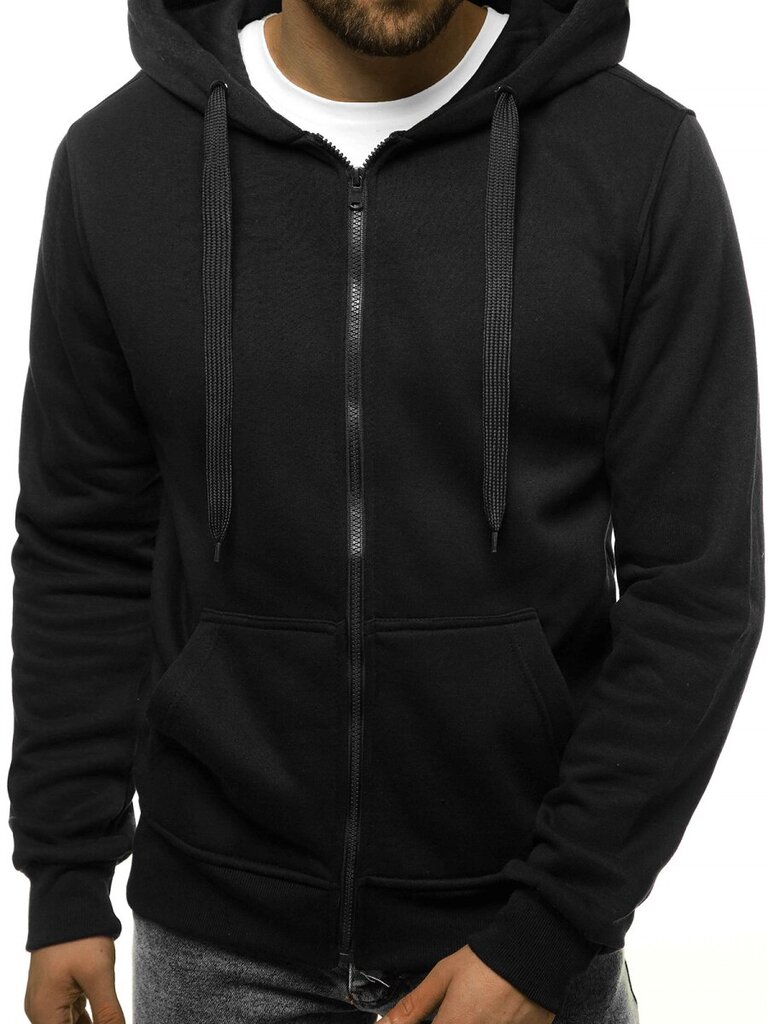 J.Style Džemperi Fleece Black 68B2008-3 68B2008-3/XL цена и информация | Vīriešu jakas | 220.lv