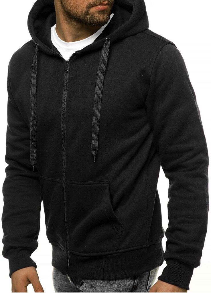 J.Style Džemperi Fleece Black 68B2008-3 68B2008-3/XL цена и информация | Vīriešu jakas | 220.lv