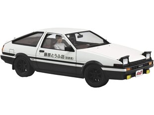 Сборная модель Aoshima - Initial D Takumi Fujiwara Toyota Sprinter Trueno AE86 w/Driver Figure, 1/24, 05954 цена и информация | Конструкторы и кубики | 220.lv