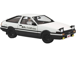 Aoshima - Initial D Takumi Fujiwara Toyota Sprinter Trueno AE86 w/Driver Figure, 1/24, 05954 cena un informācija | Konstruktori | 220.lv