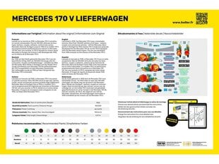 Heller - Mercedes 170 V Lieferwagen dāvanu komplekts, 1/24, 56736 cena un informācija | Konstruktori | 220.lv