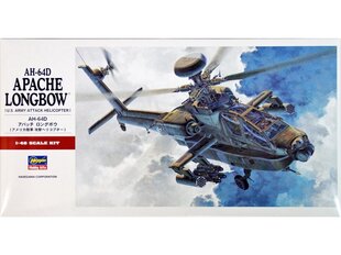 Hasegawa - U.S. Army Attack Helicopter AH-64D Apache Longbow, 1/48, 07223 cena un informācija | Konstruktori | 220.lv