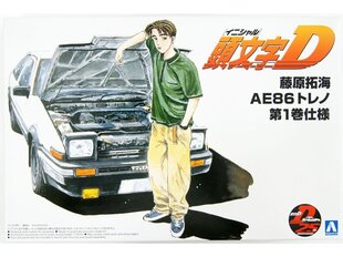 Aoshima - Initial D Takumi Fujiwara Toyota Sprinter Trueno AE86 Comic Version, 1/24, 05960 cena un informācija | Konstruktori | 220.lv