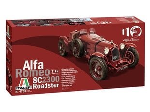 Italeri - Alfa Romeo 8C 2300 Roadster, 1/12, 4708 cena un informācija | Konstruktori | 220.lv