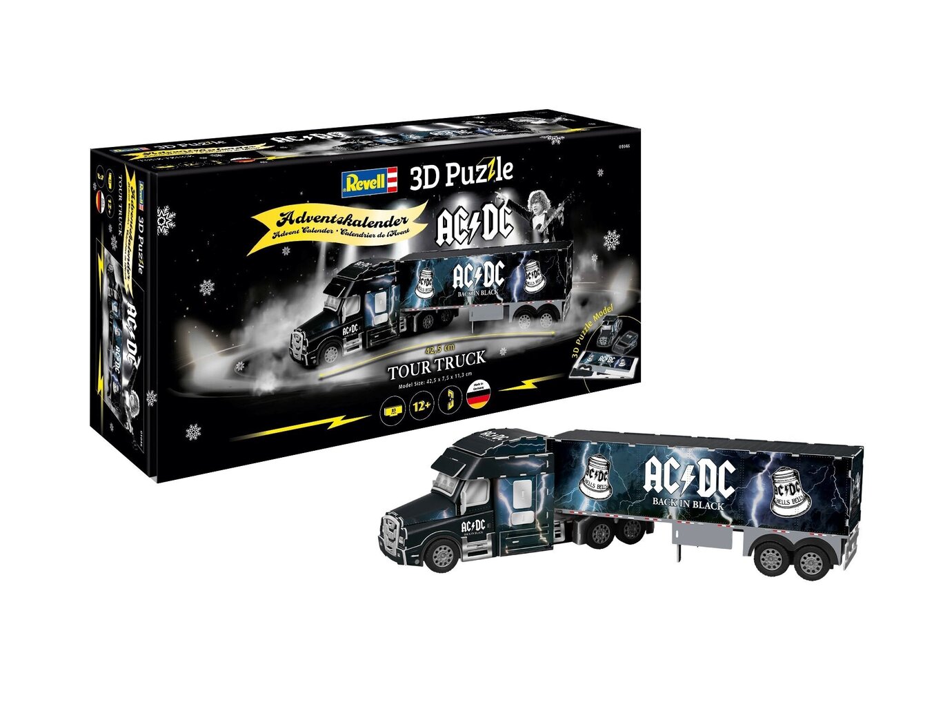 Revell - Adventes kalendārs 3D Puzzle AC/DC Truck, 01046 cena un informācija | Konstruktori | 220.lv