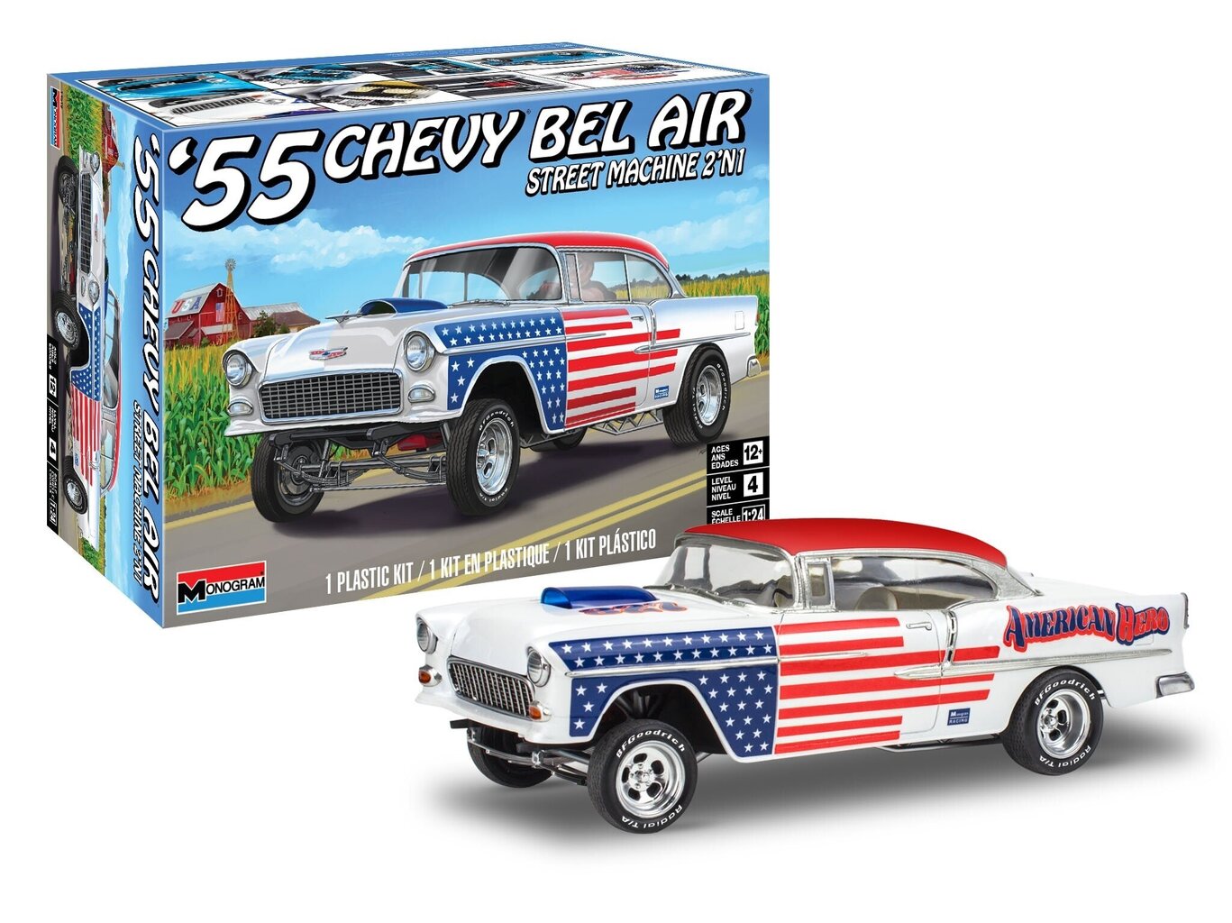 Revell - ’55 Chevy Bel Air “Street Machine”, 1/24, 14519 cena un informācija | Konstruktori | 220.lv