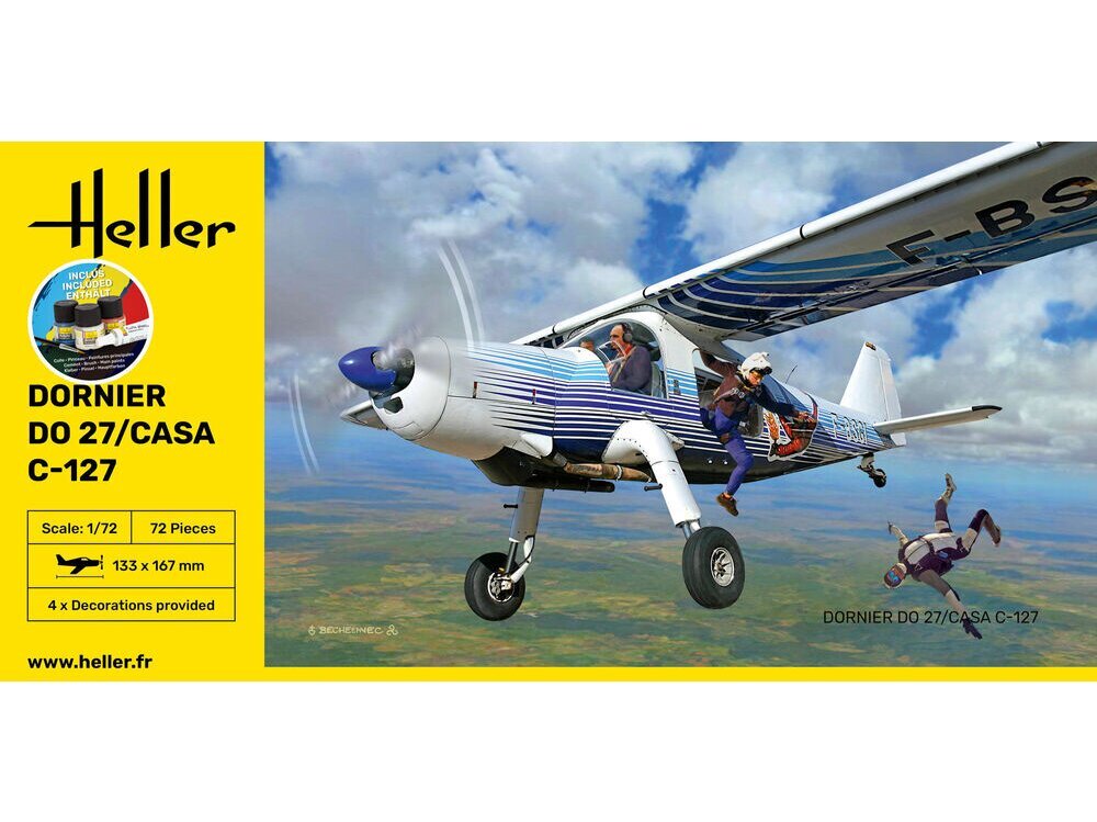 Heller - Dornier Do 27 / CASA C-127 dāvanu komplekts, 1/72, 35304 cena un informācija | Konstruktori | 220.lv