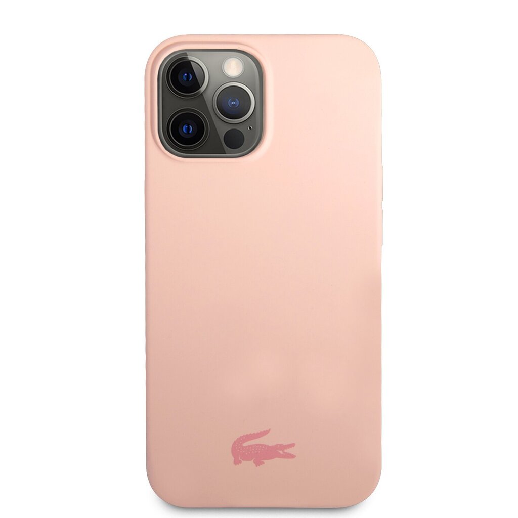 Lacoste Liquid Silicone Glossy Printing Logo Case for iPhone 13 Pro Max Pink cena un informācija | Telefonu vāciņi, maciņi | 220.lv