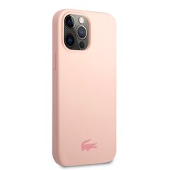 Lacoste Liquid Silicone Glossy Printing Logo Case for iPhone 13 Pro Max Pink cena un informācija | Telefonu vāciņi, maciņi | 220.lv