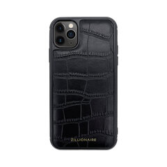 ZILLIONAIRE iPhone 11 Pro Max (6,5″) Croco Matte ādas apvalks – Melns cena un informācija | Telefonu vāciņi, maciņi | 220.lv