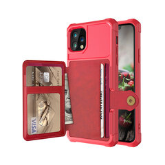 Wallet apvalks priekš iPhone 11 Pro Max (6,5″) – Sarkans cena un informācija | Telefonu vāciņi, maciņi | 220.lv