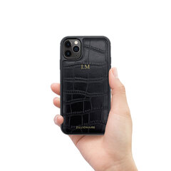ZILLIONAIRE iPhone 11 Pro (5,8″) Croco Matte ādas apvalks – Melns cena un informācija | Telefonu vāciņi, maciņi | 220.lv