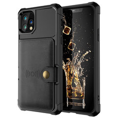 Чехол Wallet для iPhone 11 Pro (5,8″) — Чёрный цена и информация | Чехлы для телефонов | 220.lv