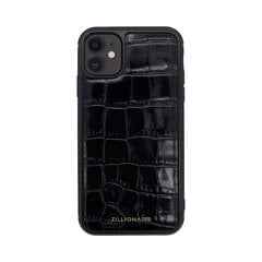 ZILLIONAIRE iPhone 11 (6,1″) Croco ādas apvalks – Melns cena un informācija | Telefonu vāciņi, maciņi | 220.lv