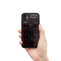 Кожаный чехол Zillionaire Croco Finger для iPhone 11 (6,1″) — Burgundy цена и информация | Чехлы для телефонов | 220.lv