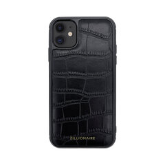 ZILLIONAIRE iPhone 11 (6,1″) Croco Matte ādas apvalks – Melns cena un informācija | Telefonu vāciņi, maciņi | 220.lv
