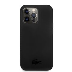 Lacoste Liquid Silicone Glossy Printing Logo Case for iPhone 13 Pro Black cena un informācija | Telefonu vāciņi, maciņi | 220.lv