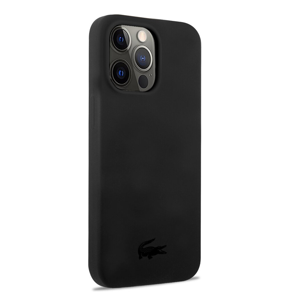 Lacoste Liquid Silicone Glossy Printing Logo Case for iPhone 13 Pro Black цена и информация | Telefonu vāciņi, maciņi | 220.lv