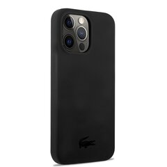 Lacoste Liquid Silicone Glossy Printing Logo Case for iPhone 13 Pro Max Black cena un informācija | Telefonu vāciņi, maciņi | 220.lv