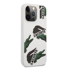 Lacoste Liquid Silicone Allover Pattern Case for iPhone 13 Pro Max White цена и информация | Чехлы для телефонов | 220.lv