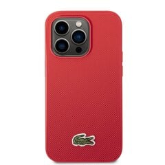 Lacoste Iconic Petit Pique Logo Case for iPhone 14 Pro Max Red cena un informācija | Telefonu vāciņi, maciņi | 220.lv