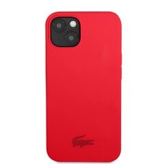 Lacoste Liquid Silicone Glossy Printing Logo Case for iPhone 13 Red cena un informācija | Telefonu vāciņi, maciņi | 220.lv