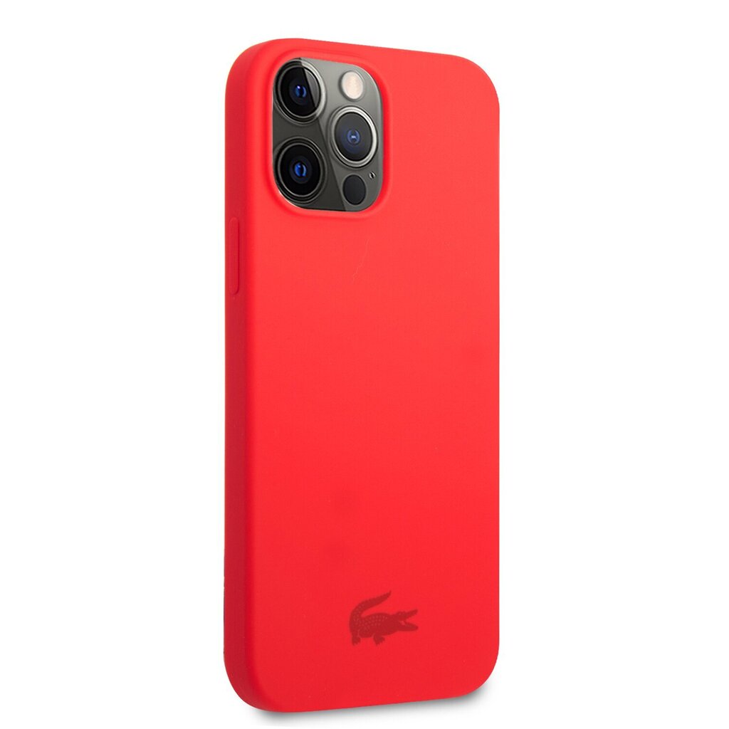 Lacoste Liquid Silicone Glossy Printing Logo Case for iPhone 13 Pro Red cena un informācija | Telefonu vāciņi, maciņi | 220.lv