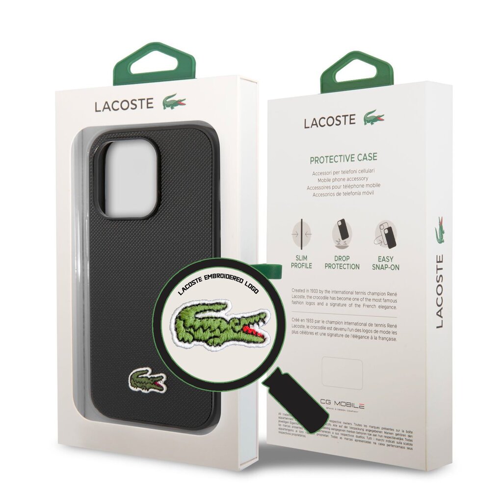 Lacoste Iconic Petit Pique Logo Case for iPhone 14 Plus Green cena un informācija | Telefonu vāciņi, maciņi | 220.lv