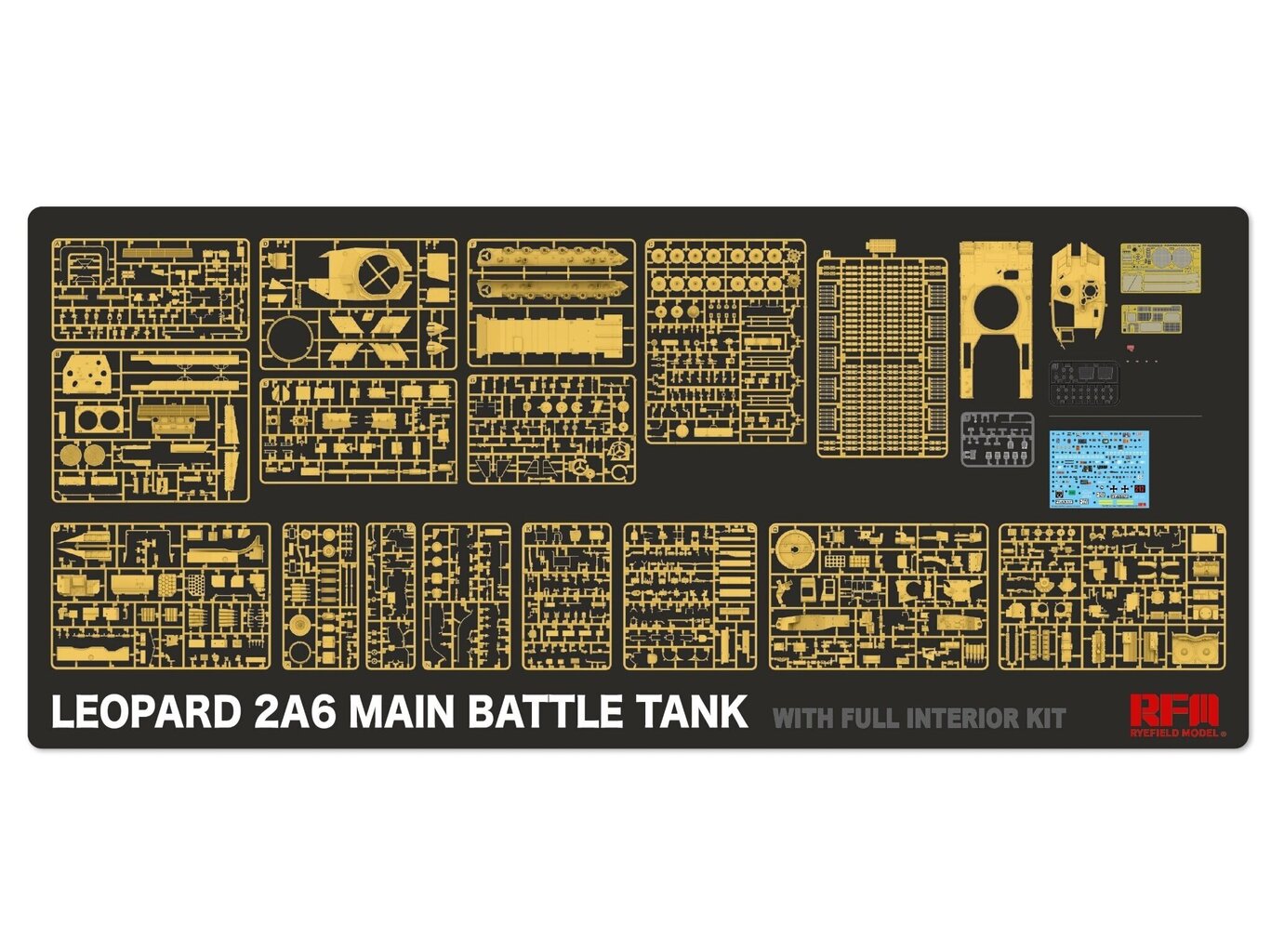 Rye Field Model - Leopard 2A6 with Full Interior, 1/35, RFM-5066 cena un informācija | Konstruktori | 220.lv