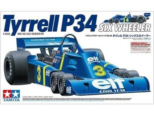 Сборная пластиковая модель Tamiya - Tyrrell P34 Six Wheeler w/Photo-etched Parts, 1/12, 12036 цена и информация | Конструкторы и кубики | 220.lv