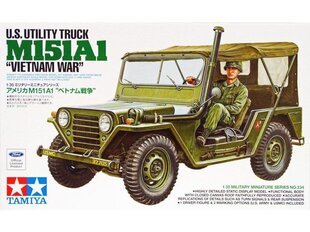 Сборная пластиковая модель Tamiya - U.S. Utility Truck M151A1 «Vietnam War», 1/35, 35334 цена и информация | Kонструкторы | 220.lv