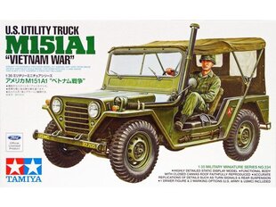 Сборная пластиковая модель Tamiya - U.S. Utility Truck M151A1 «Vietnam War», 1/35, 35334 цена и информация | Конструкторы и кубики | 220.lv