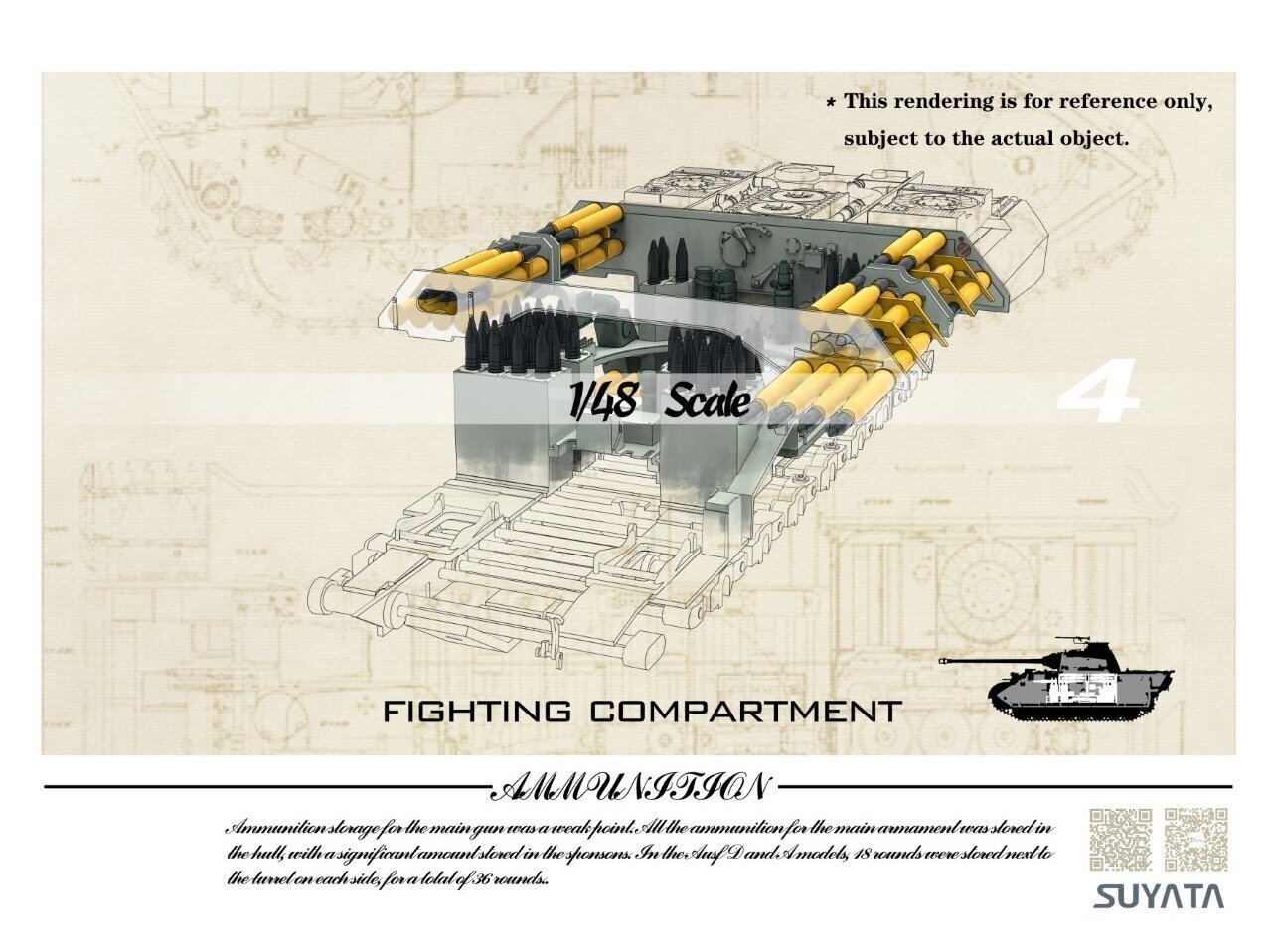 Suyata - Panther A + 16T Strabokran w\ maintenance diorama + display base, 1/48, NO001 cena un informācija | Konstruktori | 220.lv