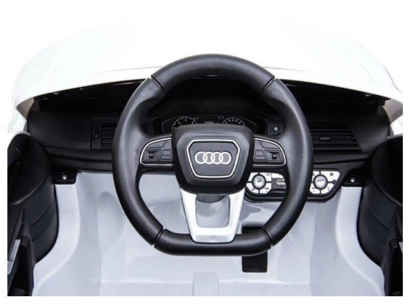 Audi Q5 12v ar mūzikas moduli, balts цена и информация | Bērnu elektroauto | 220.lv