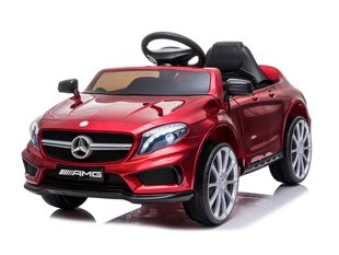 Vienvietīgs Mercedes GLA 45 12v ar mūzikas moduli, sarkans lakots cena un informācija | Bērnu elektroauto | 220.lv