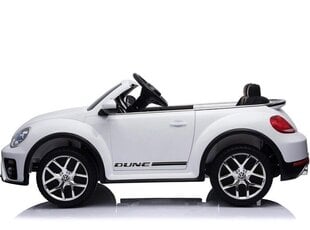 Volkswagen Beetle 12v с музыкальным модулем, белый цена и информация | Электромобили для детей | 220.lv