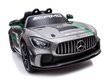 Mercedes-Benz GT4 12v ar MP4 skārienjūtīgu ekrānu, sudrabpelēks lakots cena un informācija | Bērnu elektroauto | 220.lv