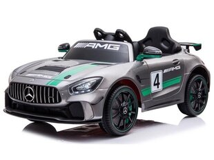 Mercedes-Benz GT4 12v ar MP4 skārienjūtīgu ekrānu, sudrabpelēks lakots cena un informācija | Bērnu elektroauto | 220.lv