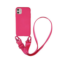Apvalks Cross-Body ar siksniņu priekš iPhone 11 Pro Max (6,5″) – Rozā cena un informācija | Telefonu vāciņi, maciņi | 220.lv