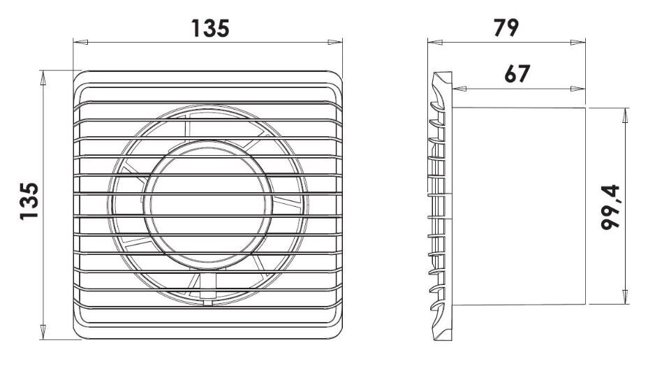 Nosūces ventilators E100S cena un informācija | Ventilatori vannas istabai | 220.lv