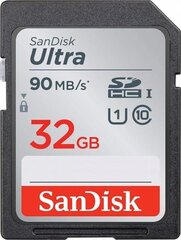 SanDisk Ультра SDHC 32 ГБ цена и информация | Карты памяти для фотоаппаратов | 220.lv