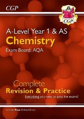A-Level Chemistry: AQA Year 1 & AS Complete Revision & Practice with Online Edition cena un informācija | Izglītojošas grāmatas | 220.lv