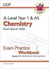 A-Level Chemistry: AQA Year 1 & AS Exam Practice Workbook - includes Answers cena un informācija | Izglītojošas grāmatas | 220.lv