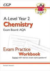 A-Level Chemistry: AQA Year 2 Exam Practice Workbook - includes Answers cena un informācija | Izglītojošas grāmatas | 220.lv