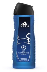 Dušas želeja Adidas UEFA Champions League Star Edition vīriešiem, 400 ml cena un informācija | Parfimēta vīriešu kosmētika | 220.lv