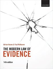 Modern Law of Evidence 14th Revised edition cena un informācija | Ekonomikas grāmatas | 220.lv